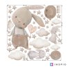 i4091 25060 stickers for children s room rabbits in brown design lg