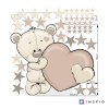 i4079 62072 wall sticker teddy bear in neutral shades for boys and girls lg