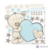 i4073 82166 wall sticker for children teddy bear with a heart and a name lg
