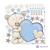 i4072 51274 wall sticker bear with a light blue heart lg