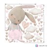 i4068 44529 wall decal above crib light pink bunny for a little girl lg