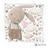 i4066 73444 wall stickers above the crib cream bunny with a name lg