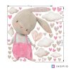 i4064 72749 girl s wall stickers watercolor bunny in pink color lg