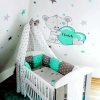 i4059 52548 sticker for the children s room teddy with a turquoise heart and stars lg