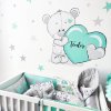 i4057 23165 wall sticker teddy bear with stars and child s name lg
