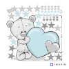 i4052 27770 sticker for children s room teddy bear with a pastel blue heart lg