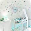 i4052 63553 sticker for children s room teddy bear with a pastel blue heart lg