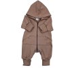 Dětský teplákový overal s prodlouženými náplety, čokoláda (Velikost 74 (6-9m))
