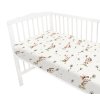 Prostěradlo do postýlky 120x60cm, bavlna, Kocourek a pampeliška - bílá (Rozměry 1 120x60)