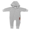 Teplákový overal s kapsičkou a kapucí BOY, Baby Nellys, šedý (Velikost 74 (6-9m))