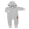 Teplákový overal s kapsičkou a kapucí BOY, Baby Nellys, šedý (Velikost 74 (6-9m))