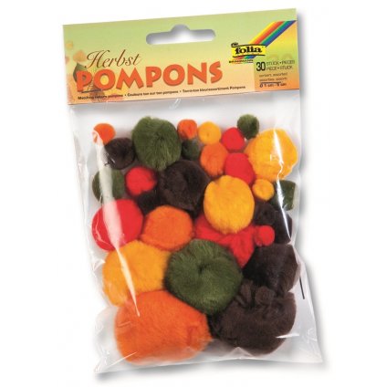 50396 Pompons farbharmonisch Herbst