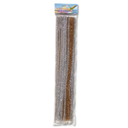 77860 65 Chenilledraht gold silber sortiert