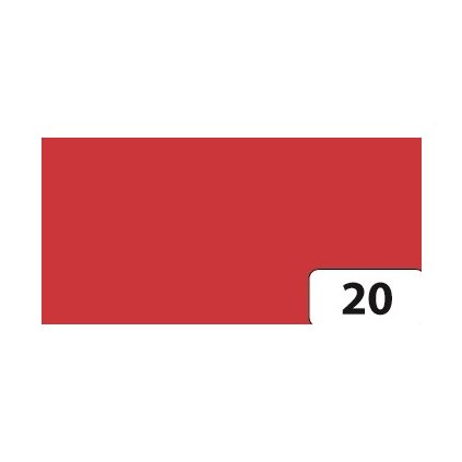 Barevný karton 160g jasně červená 20 A4 100 ks