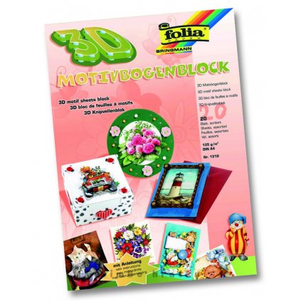 1319 3D Motiv Bogen Bastelblock Ganzj