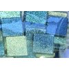 Umělá mozaika - třpytivá sv. modrá, tm. modrá 5 x 5 mm