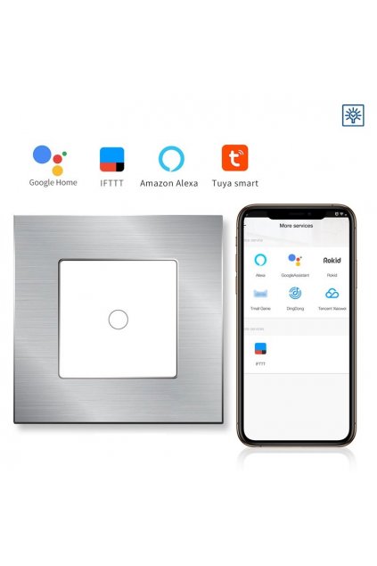Dotykový stmievač s WIFI - radenie č.1 - Brúsený hliník