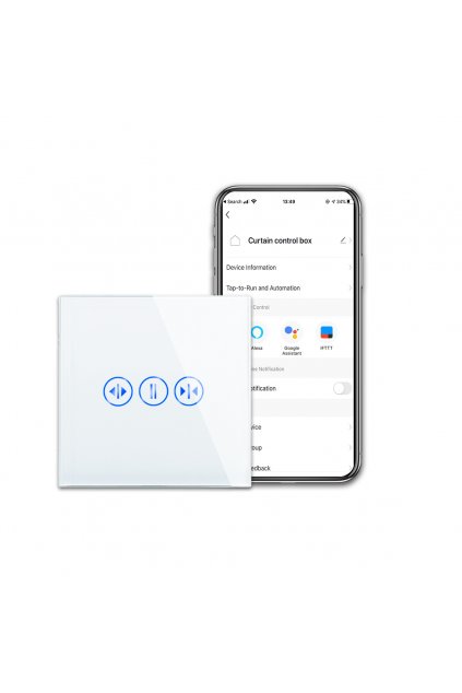 Dotykový ovládač na rolety/žalúzie s WIFI - Tvrdené sklo