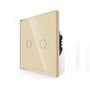 WT Dotykový vypínač s WIFI- radenie č.5 (2 okruhy)  - Tvrdené sklo