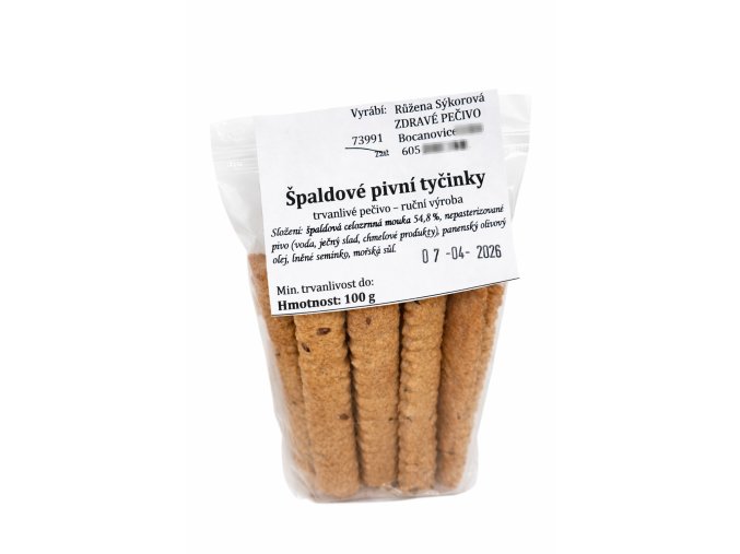 Špaldové pivní tyčinky