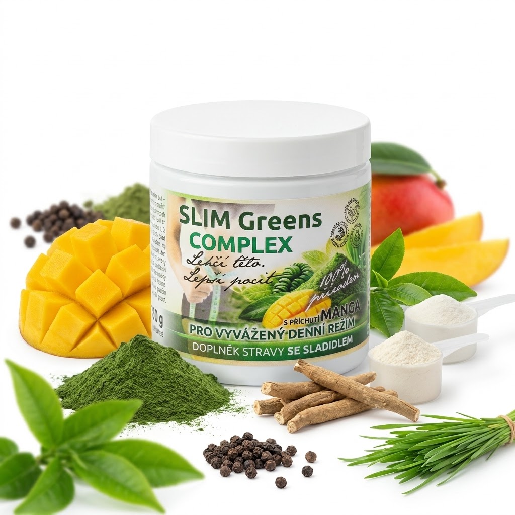 SuperGreens SLIM COMPLEX s příchutí Mango