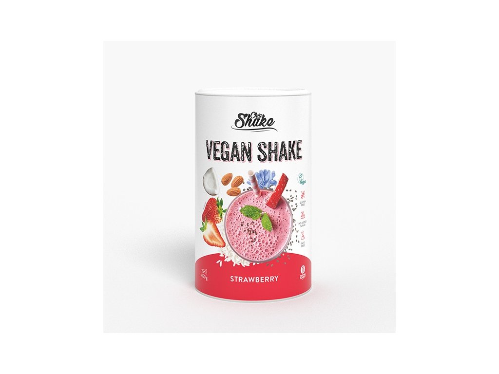 chia shake vegan shake strawberry 450 g