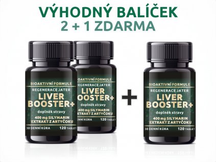 LIVER BOOSTER+ intenzivní regenerace jater 2 + 1 ZDARMA