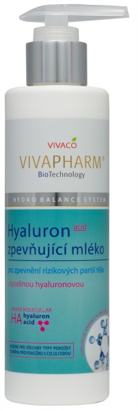 Levně Zpevňující tělové mléko s kyselinou hyaluronovou VIVAPHARM 200ml