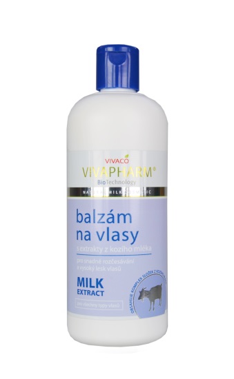 Levně VIVAPHARM Balzám na vlasy s extraktem z kozího mléka 400ml