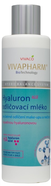 Levně Odličovací mléko s kyselinou hyaluronovou VIVAPHARM 200ml