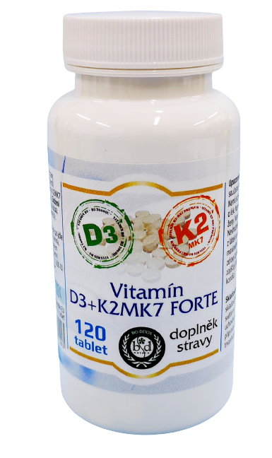 Levně Vitamín D3+K2MK7 FORTE 2.000UI 120tbl