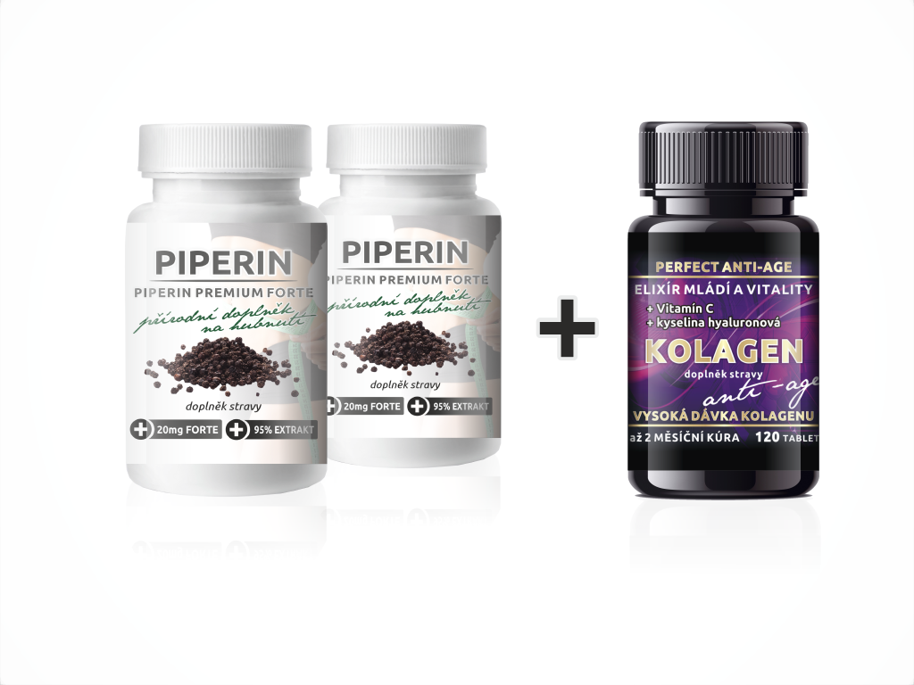 Bio-Detox Piperin 20mg 2 + 1 Kolagen 120tbl ZDARMA