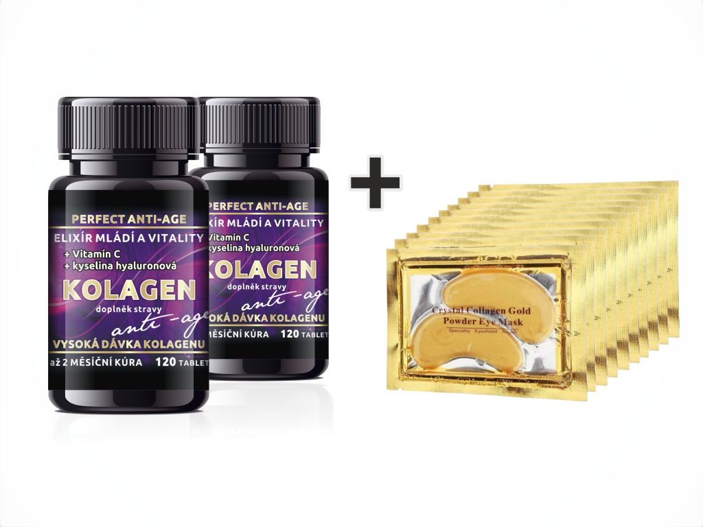 Bio-Detox Kolagen Anti-Age 120 tbl 2 + 10x oční maska