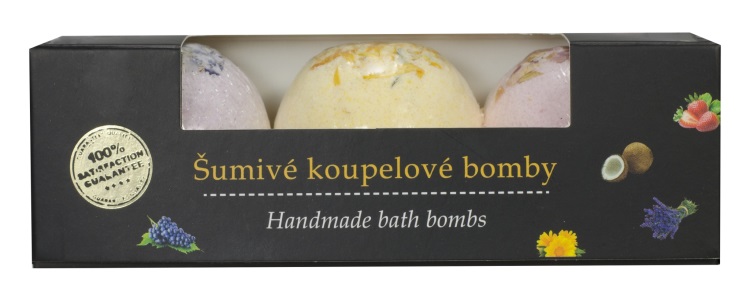 VIVACO Koupelová bomba Levandule, Měsíček, Růže BODY TIP