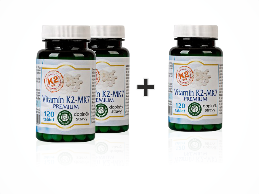 Bio-Detox 2x Vitamín K2 120 tbl + 1x vitamín K2 120 tbl ZDARMA