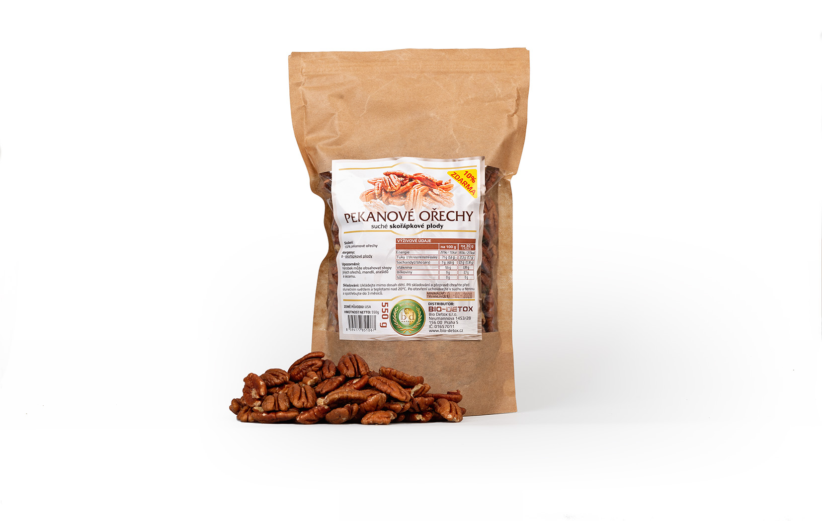 Levně Bio-Detox Pekanové ořechy 500g