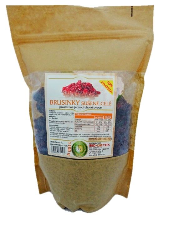 Levně Bio-Detox Brusinky sušené celé 1100g