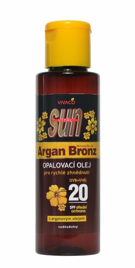 Levně VIVACO Opalovací olej s BIO arganovým olejem SPF 20 SUN VITAL