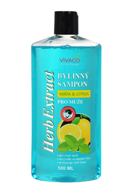 Levně VIVACO Šampon Máta a citrus HERB EXTRACT