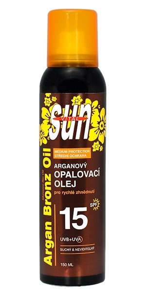 Levně VIVAPHARM Suchý opalovací olej s BIO arganovým olejem SPF 15