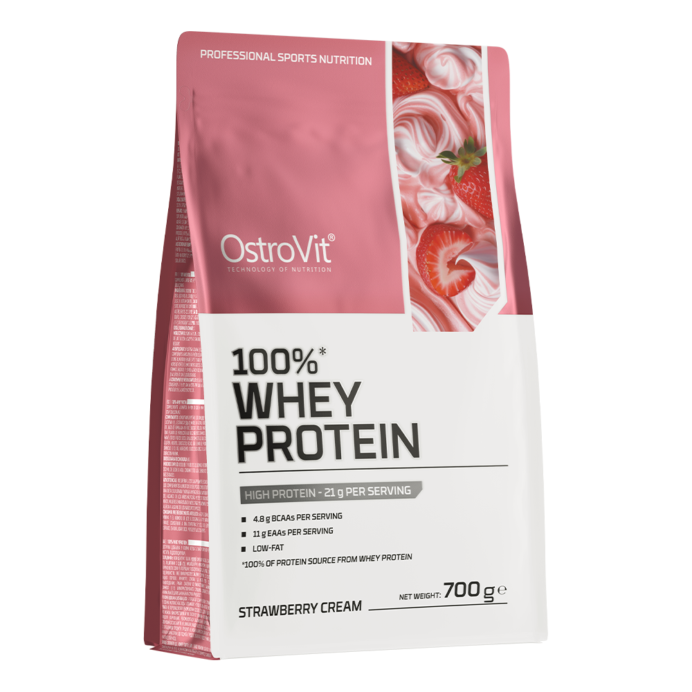 Levně OstroVit 100% WHEY protein 700 g - krémová jahoda