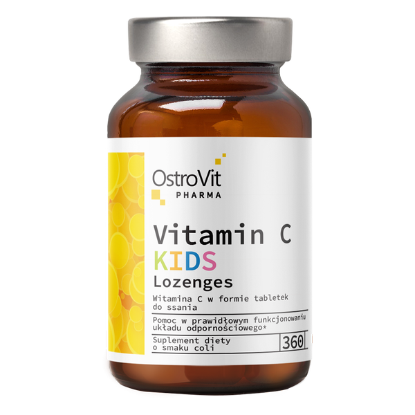 Levně OstroVit Pharma Vitamin C pastilky pro děti 360 kolových tablet