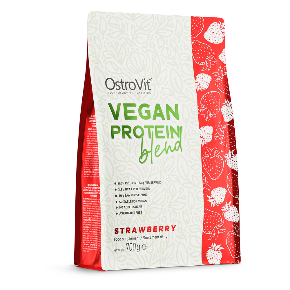 Levně OstroVit Vegan Protein Blend 700 g JAHODA