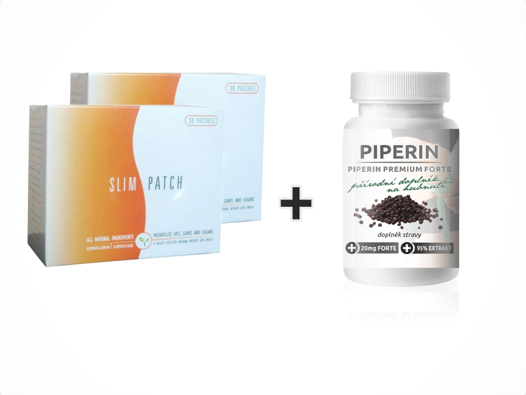 Bio-Detox Náplasti na hubnutí 2+1 Piperin Premium FORTE 20mg 120tbl. - ZDARMA