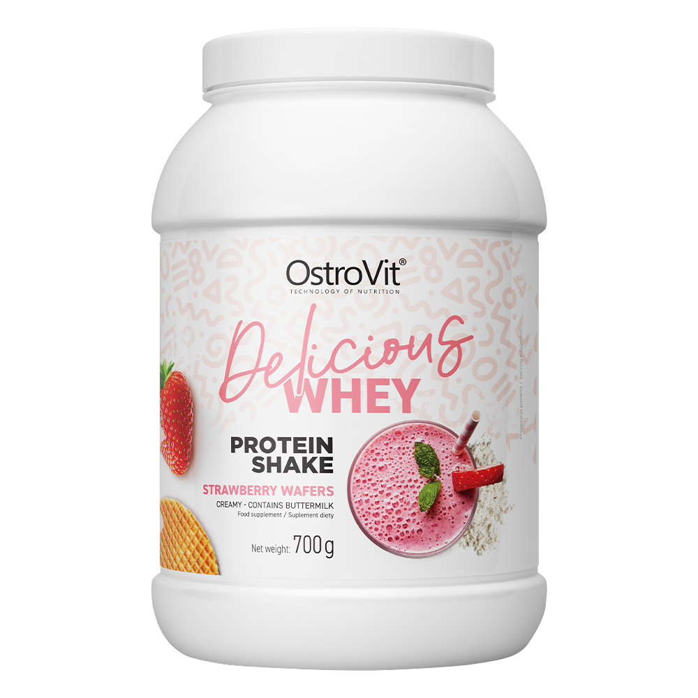 OstroVit WHEY PROTEIN Delicious 700 g - jahodové sušenky