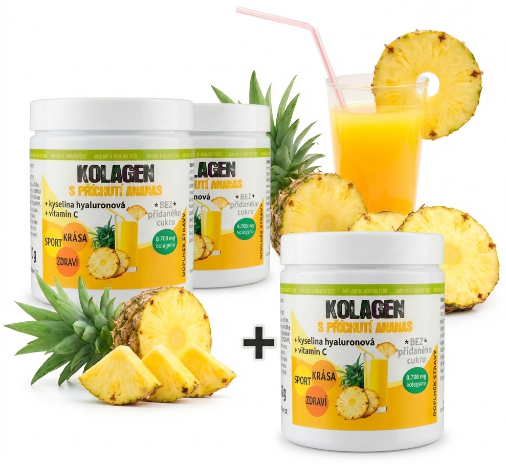Bio-Detox Kolagen s příchutí ANANAS 2 + 1 ZDARMA