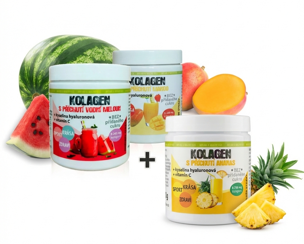 Levně Bio-Detox Kolageny s příchutí VODNÍ MELOUN, MANGO + ANANAS ZDARMA