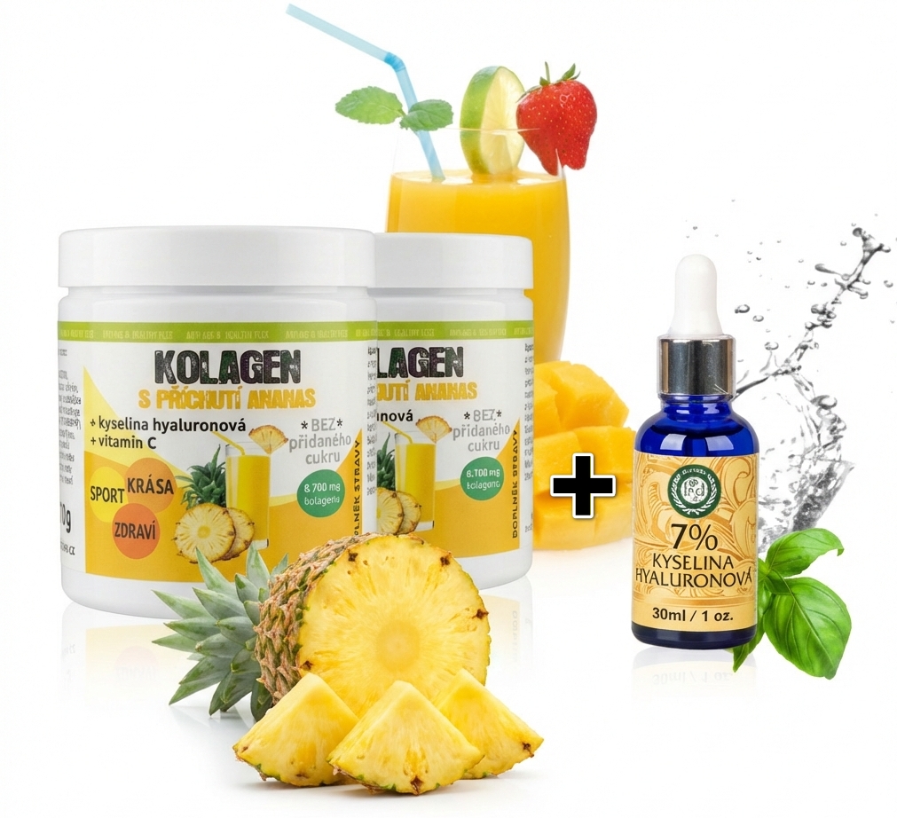 Levně Bio-Detox Kolagen ANANAS 2 + 1 Kyselina Hyaluronová 7%