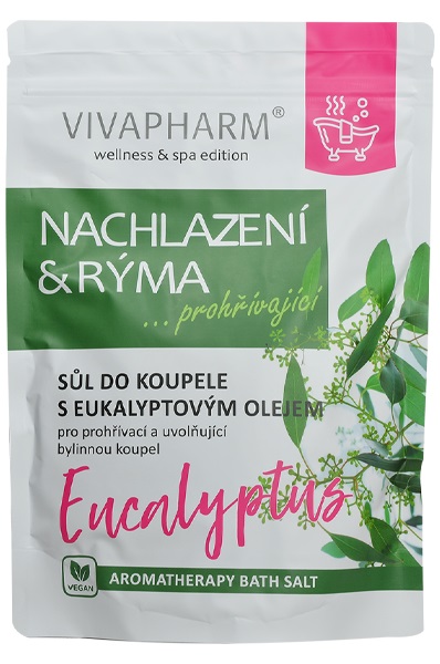 Levně VIVACO Eukalyptová sůl do koupele NACHLAZENÍ a RÝМA 1000g