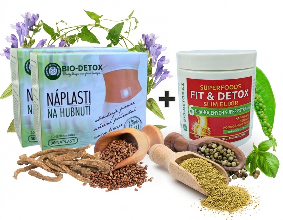 Bio-Detox Náplasti na hubnutí 2 + FIT & DETOX 135g - ZDARMA